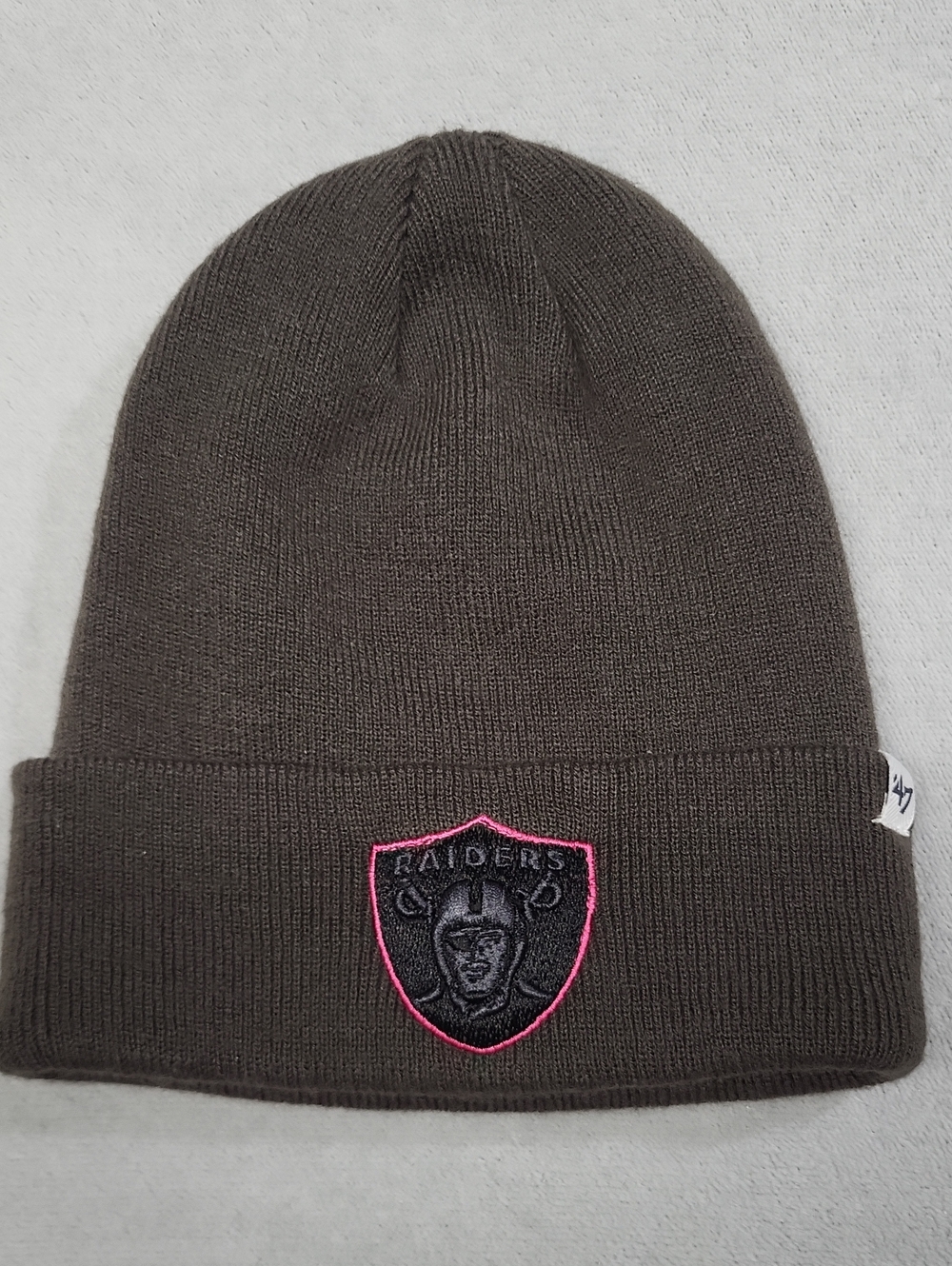 NFL Raiders Knit Cap ~ Dark Olive Green ~ Like New